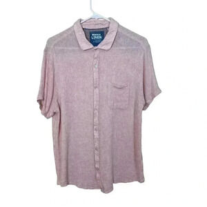 Montauk linen by Essex crossing button down linen/rayon blend shirt size XL